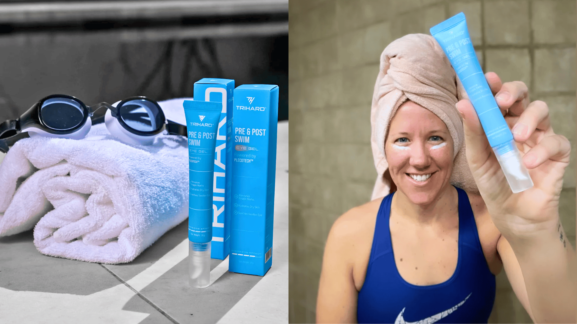 Prodotto Trihard per la cura della pelle Pre & Post Swim Eye Gel
